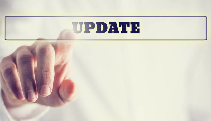 Human Hand Pointing Update Text in Transparent Box